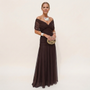 Women's Long Elegant Flowy Dress – V-Neck Sophisticated Design 2