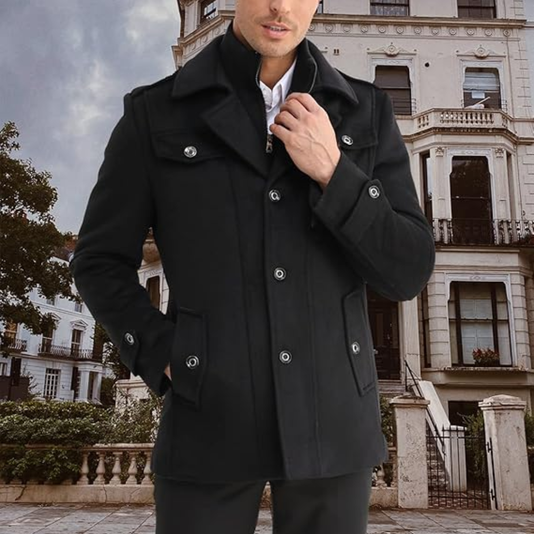 Herren Winter Trenchcoat aus Wollmischung - Liam