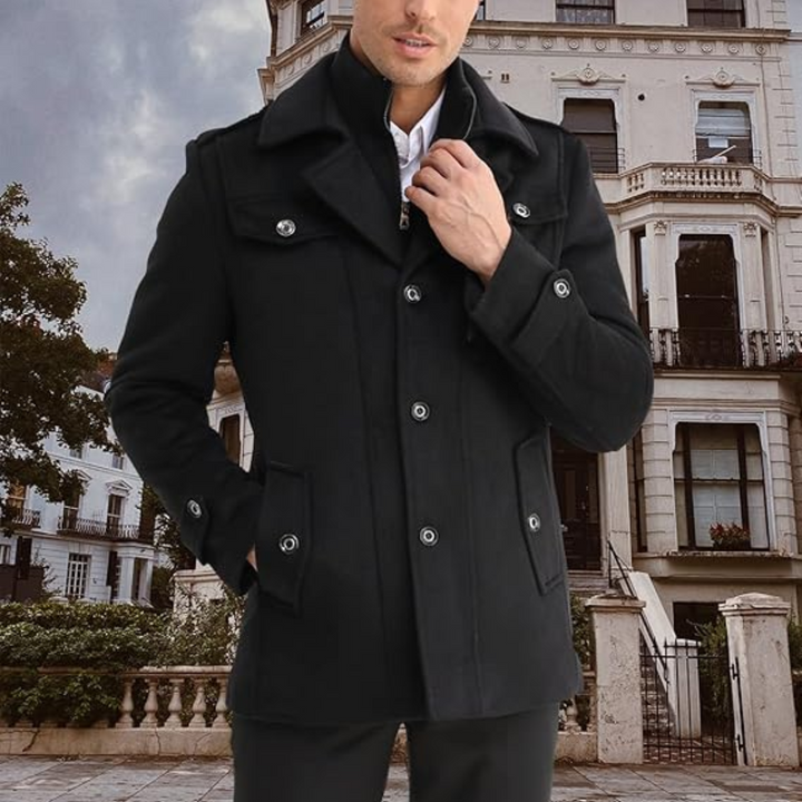 Herren Winter Trenchcoat aus Wollmischung - Liam