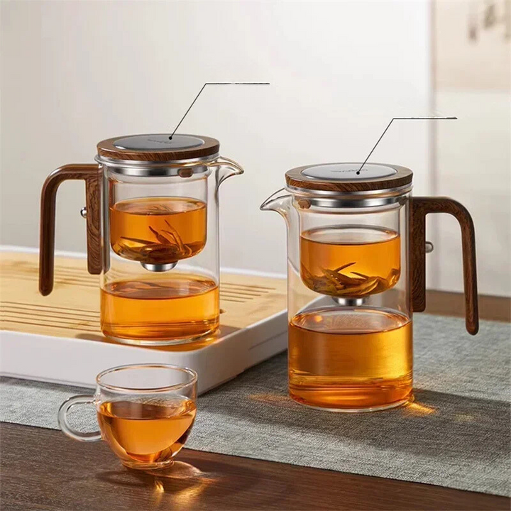 Glazen Theepot met Geavanceerde Filtratie - TeaSphere