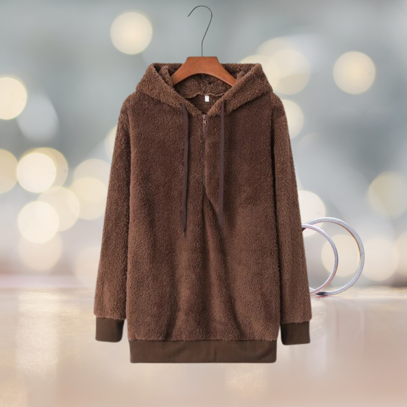 Zacht dames hoodievest voor de herfst – Amalia