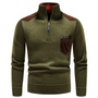 Herrenpullover mit Edge-Zipper-Kragen und langen Ärmeln – Cedric