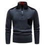 Herrenpullover mit Edge-Zipper-Kragen und langen Ärmeln – Cedric