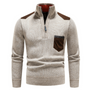Herrenpullover mit Edge-Zipper-Kragen und langen Ärmeln – Cedric