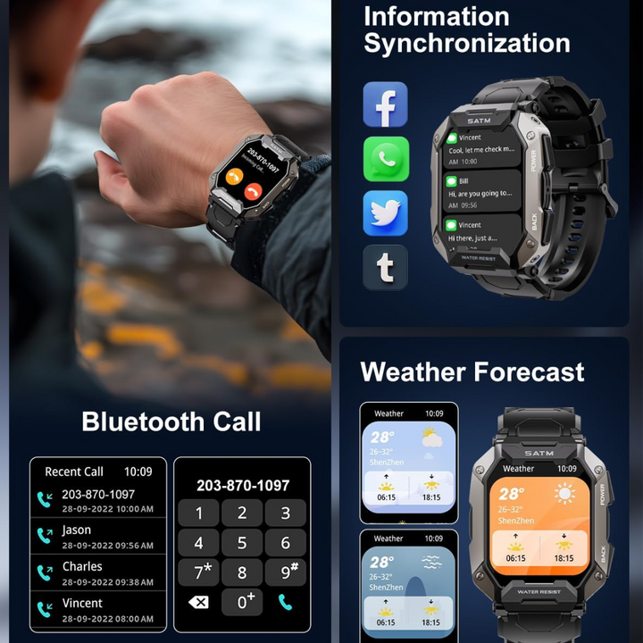 Militärische Taktische Smartwatch - Steven