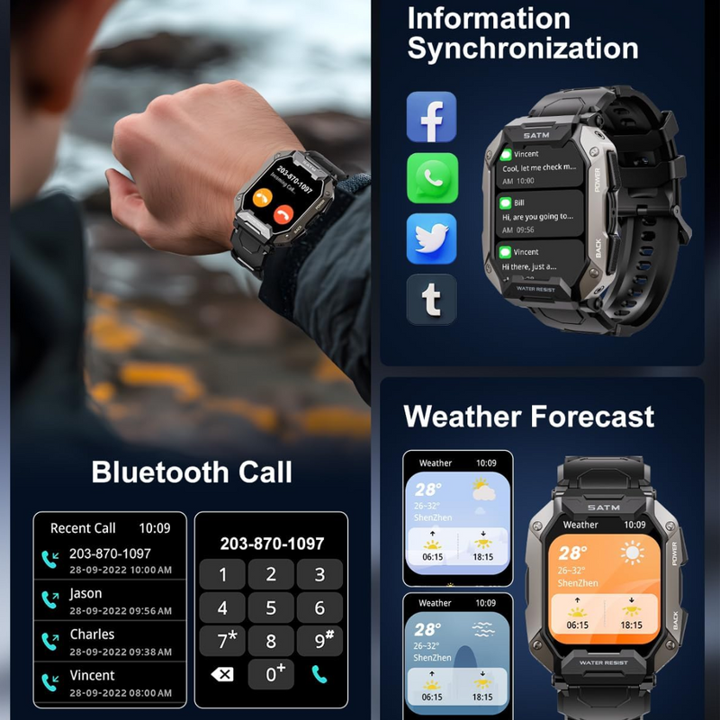 Militärische Taktische Smartwatch - Steven
