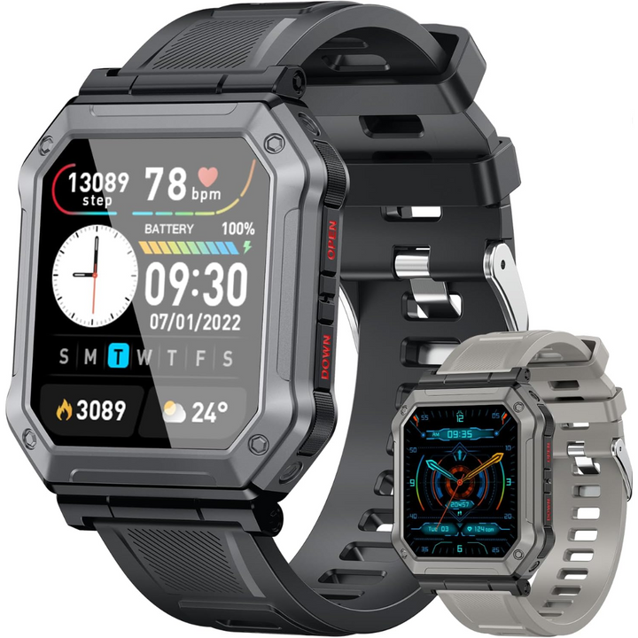 Militaire Smartwatch voor Mannen met Fitness Tracker - Wayne