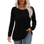Trendiges Plissee Langarm Tunika-Top - Sarah