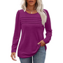 Trendiges Plissee Langarm Tunika-Top - Sarah