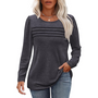 Trendiges Plissee Langarm Tunika-Top - Sarah