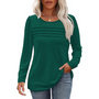 Trendiges Plissee Langarm Tunika-Top - Sarah