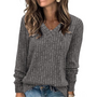 V-Ausschnitt Leichter Tunika-Pullover - Amanda