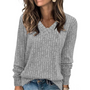 V-Ausschnitt Leichter Tunika-Pullover - Amanda