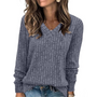 V-Ausschnitt Leichter Tunika-Pullover - Amanda