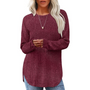 Lockerer Crewneck Pullover Tunika - Barbara
