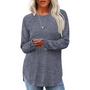 Lockerer Crewneck Pullover Tunika - Barbara