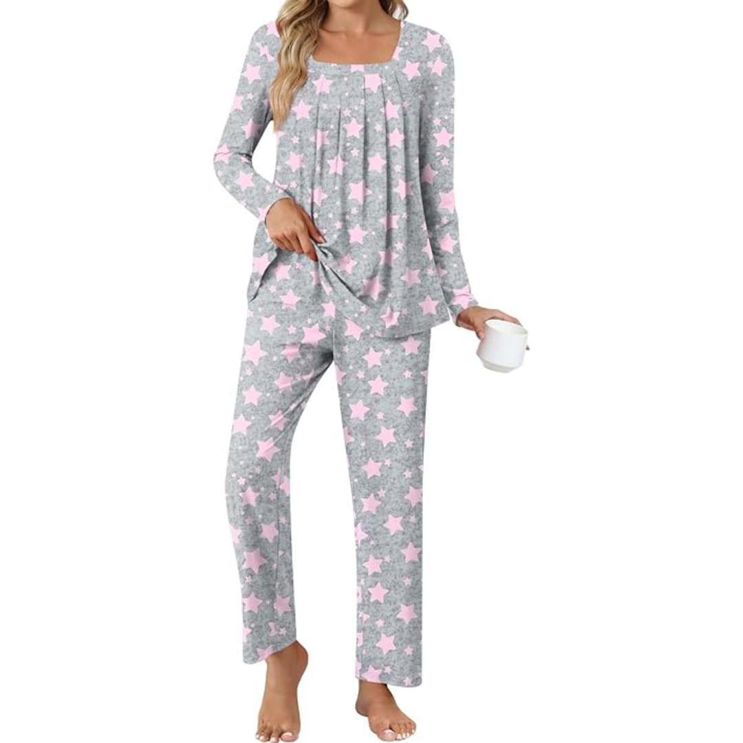 Comfy 2-Piece Lounge Pajamas with Pockets - Laetitia