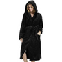 Damen Fleece Bademantel mit Kapuze – Vivianne