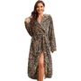 Damen Fleece Bademantel mit Kapuze – Vivianne