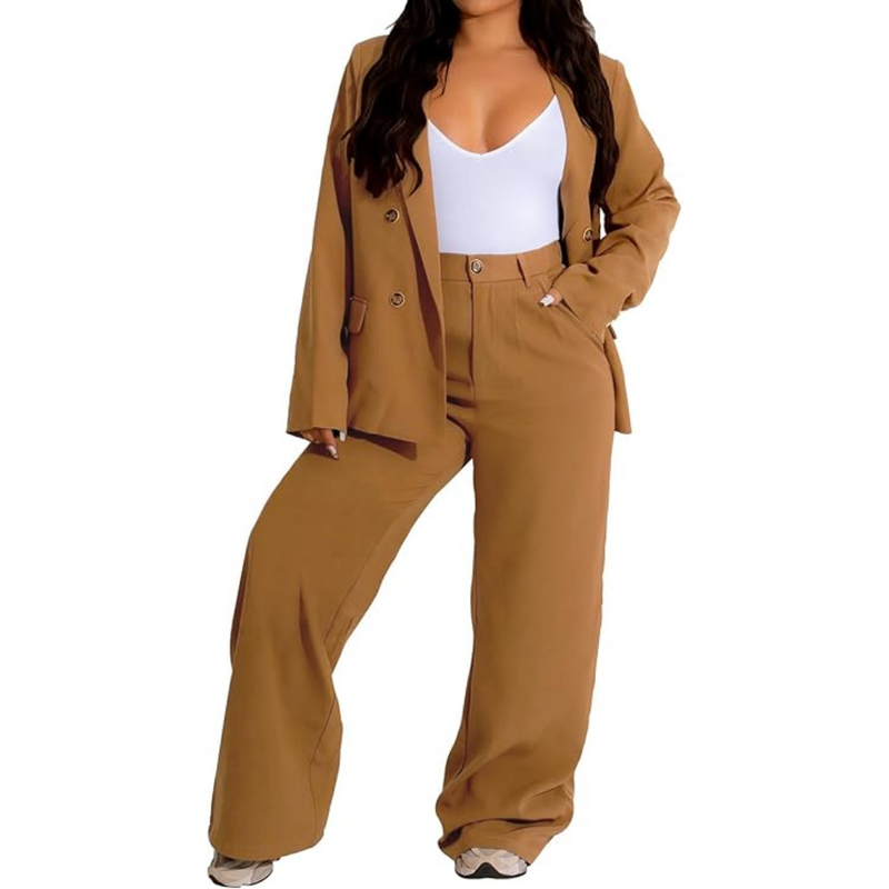 Two-piece Blazer & Wide Pants Women's Business Suit - Wendy