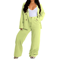 Two-piece Blazer & Wide Pants Women's Business Suit - Wendy