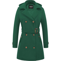 Damen Gepolsterter Winter-Trenchcoat mit Kapuze - Nina