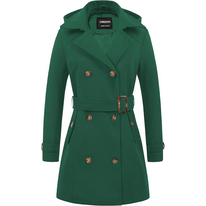 Damen Gepolsterter Winter-Trenchcoat mit Kapuze - Nina