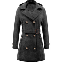 Damen Gepolsterter Winter-Trenchcoat mit Kapuze - Nina