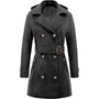 Damen Gepolsterter Winter-Trenchcoat mit Kapuze - Nina