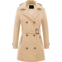 Damen Gepolsterter Winter-Trenchcoat mit Kapuze - Nina