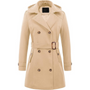 Damen Gepolsterter Winter-Trenchcoat mit Kapuze - Nina