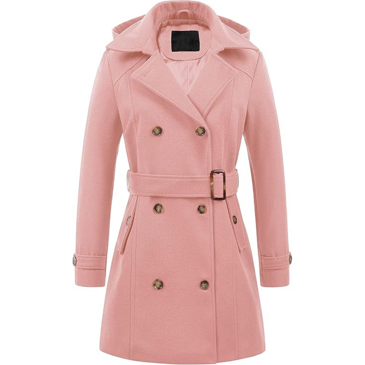 Damen Gepolsterter Winter-Trenchcoat mit Kapuze - Nina