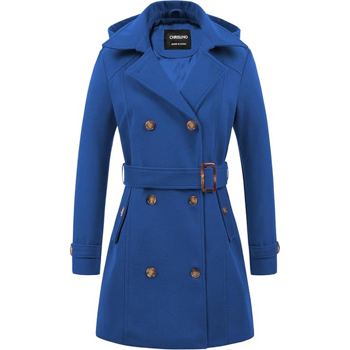 Damen Gepolsterter Winter-Trenchcoat mit Kapuze - Nina