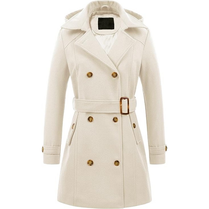 Damen Gepolsterter Winter-Trenchcoat mit Kapuze - Nina