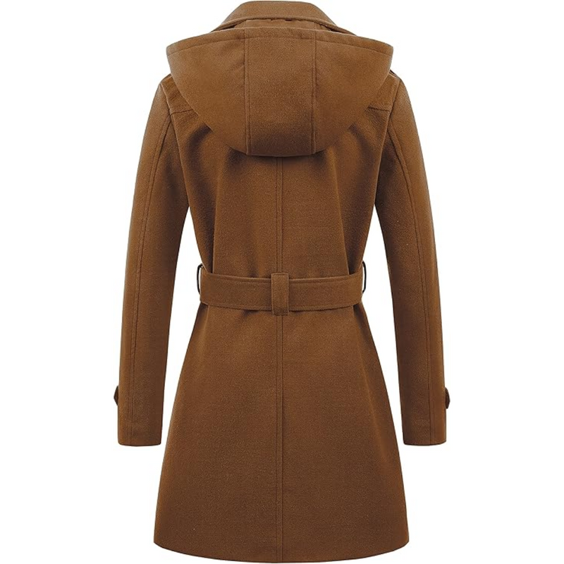 Damen Gepolsterter Winter-Trenchcoat mit Kapuze - Nina