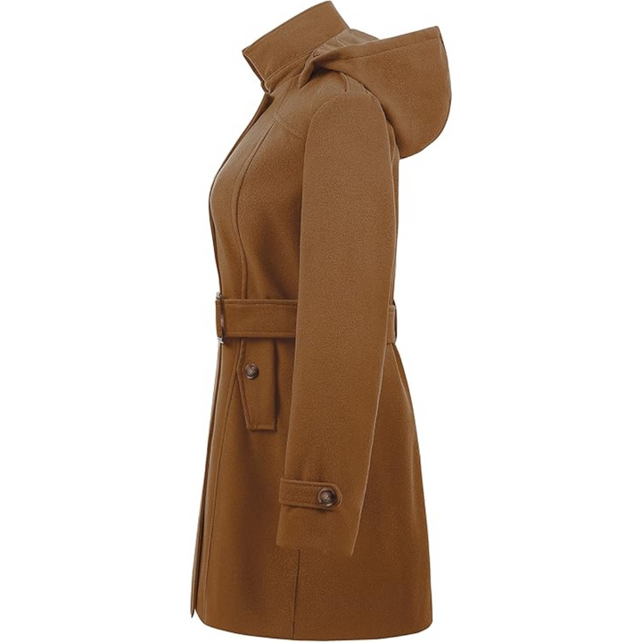 Damen Gepolsterter Winter-Trenchcoat mit Kapuze - Nina