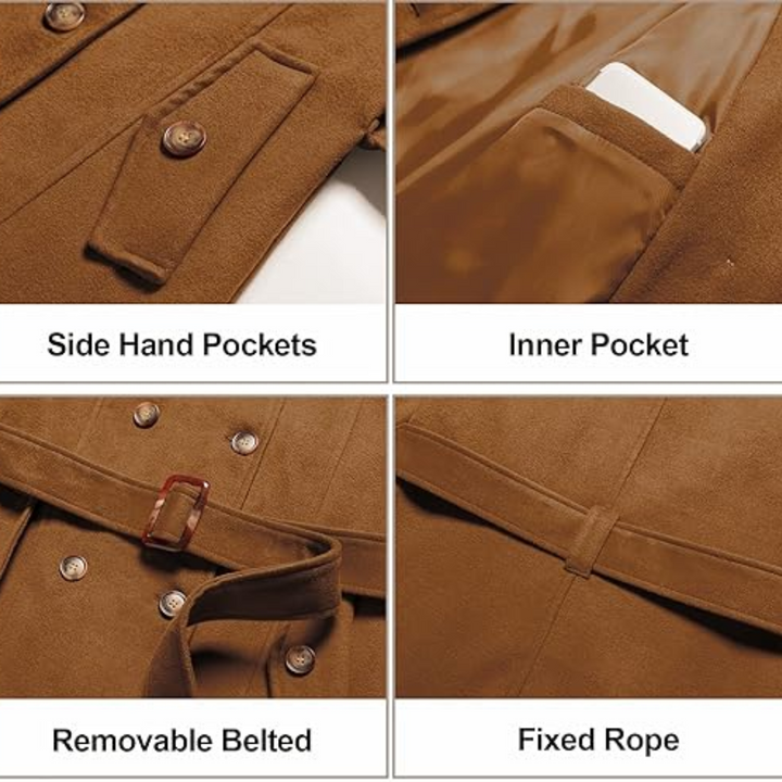 Damen Gepolsterter Winter-Trenchcoat mit Kapuze - Nina