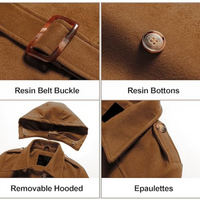 Damen Gepolsterter Winter-Trenchcoat mit Kapuze - Nina