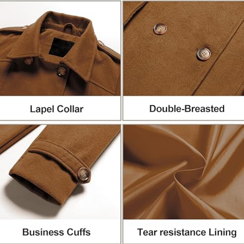 Damen Gepolsterter Winter-Trenchcoat mit Kapuze - Nina