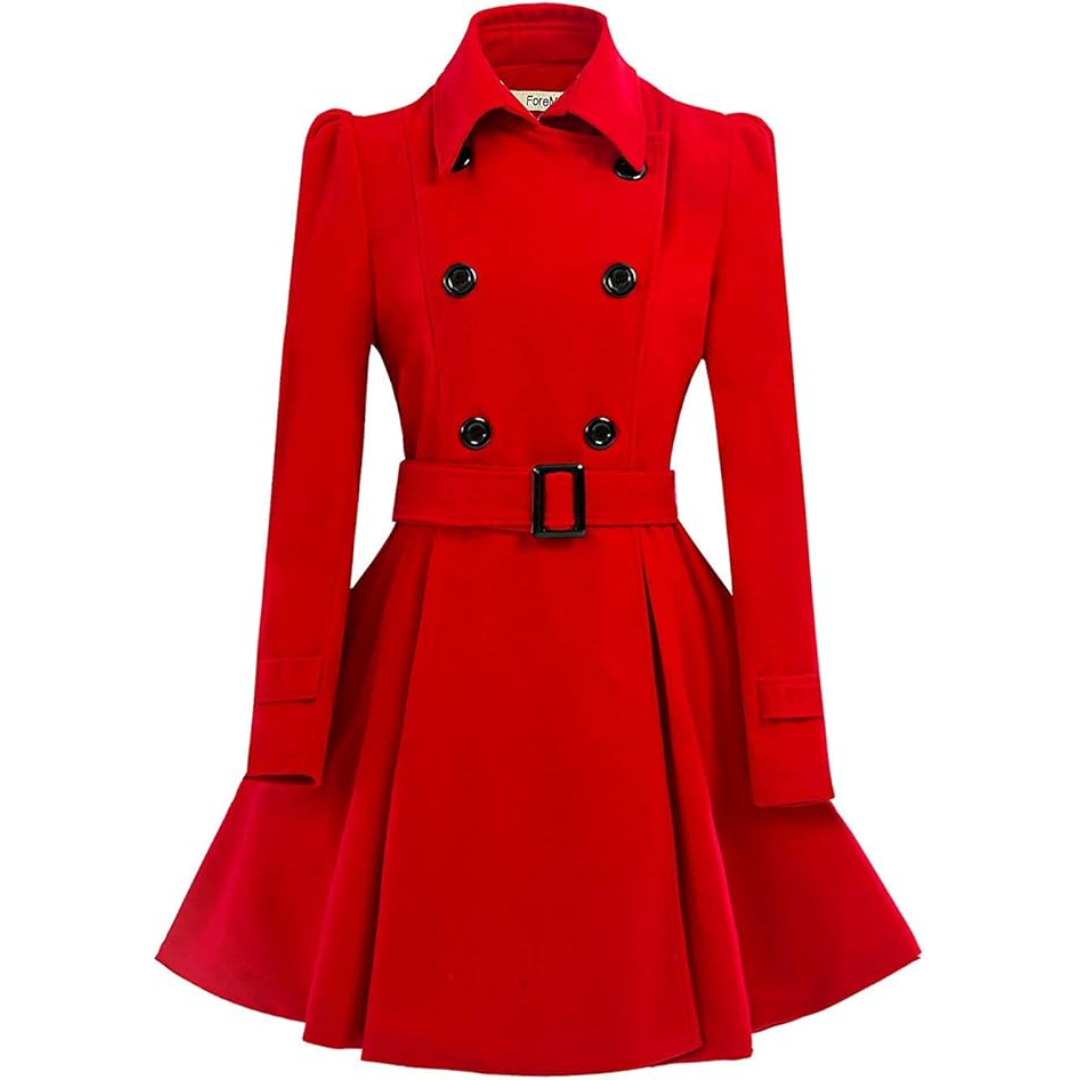Wendbarer Woll-Peacoat mit Gürtel - Patty