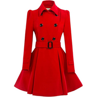 Wendbarer Woll-Peacoat mit Gürtel - Patty