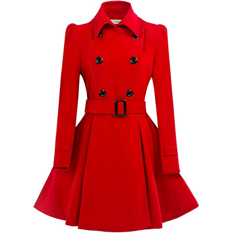 Wendbarer Woll-Peacoat mit Gürtel - Patty