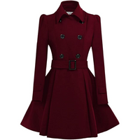 Wendbarer Woll-Peacoat mit Gürtel - Patty