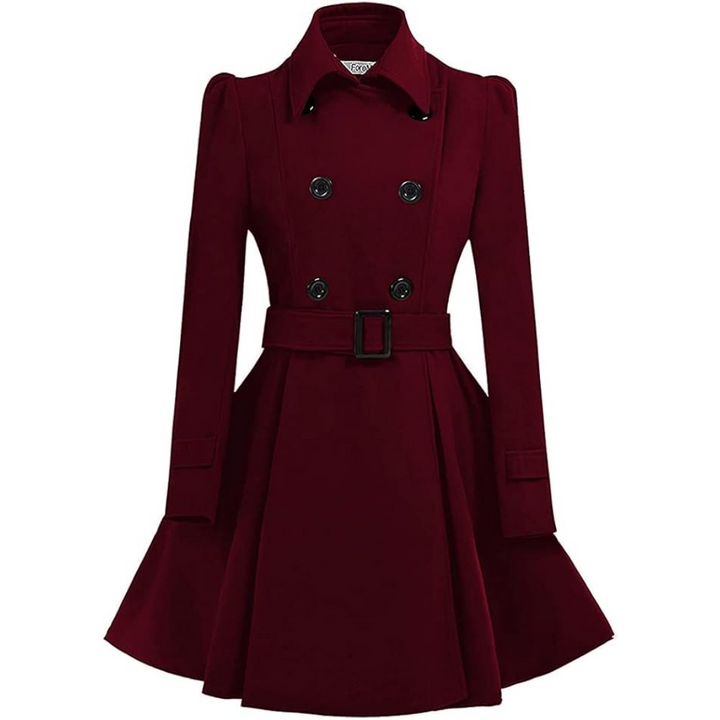 Wendbarer Woll-Peacoat mit Gürtel - Patty
