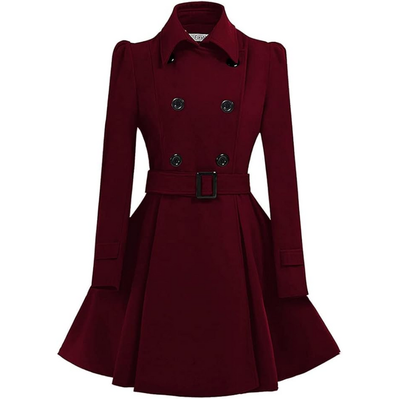 Wendbarer Woll-Peacoat mit Gürtel - Patty
