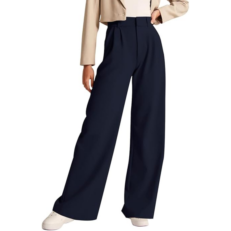 High Waisted Business Casual Work Pants with Pockets - Katja