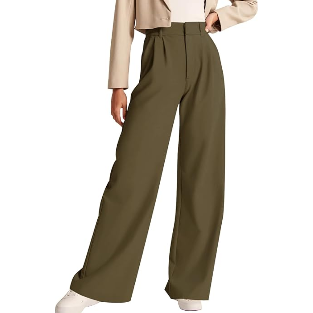 High Waisted Business Casual Work Pants with Pockets - Katja