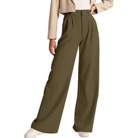 High Waisted Business Casual Work Pants with Pockets - Katja
