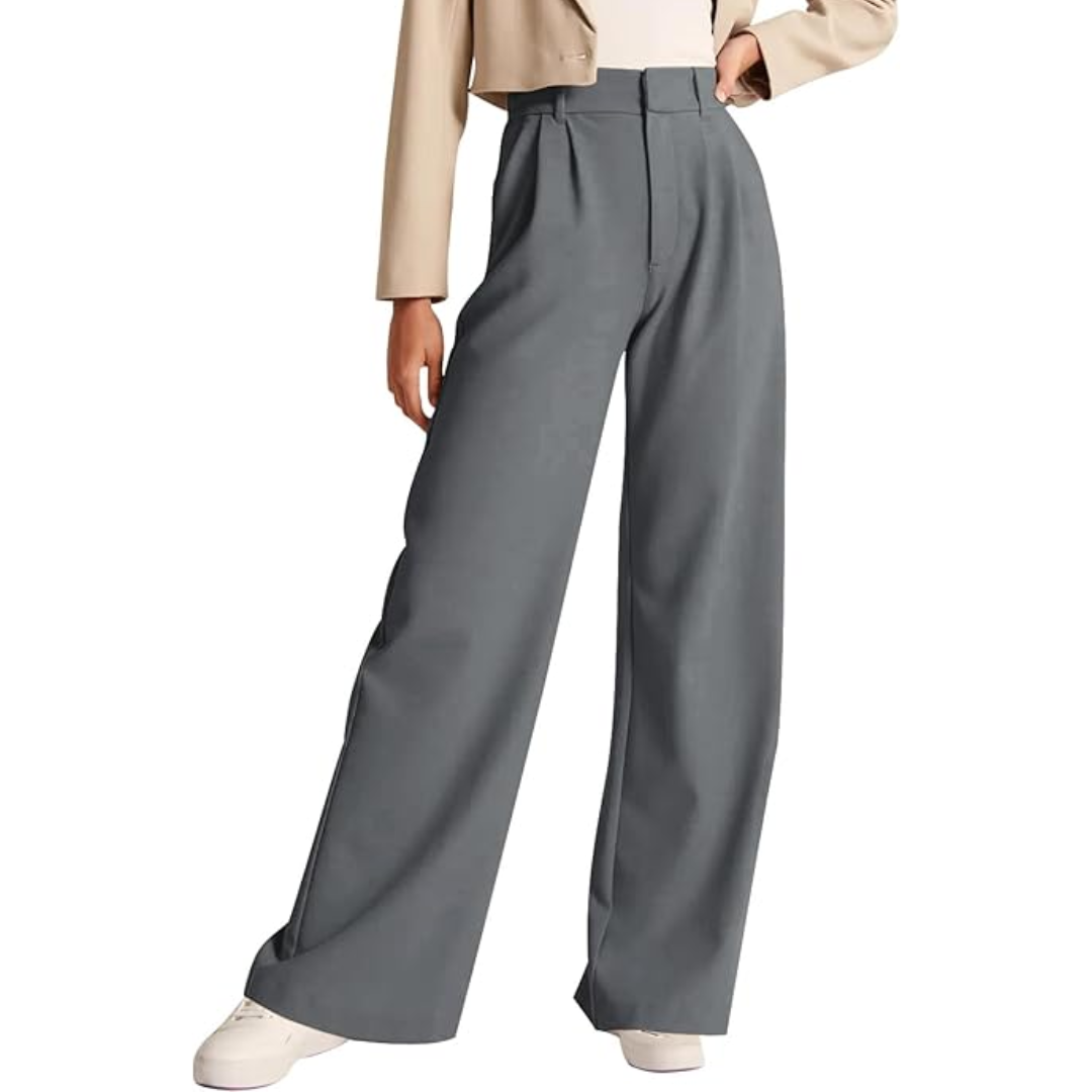 High Waisted Business Casual Work Pants with Pockets - Katja