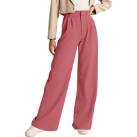 High Waisted Business Casual Work Pants with Pockets - Katja